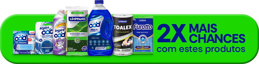 Selo Cupom acelerador — produtos participantes Limppano